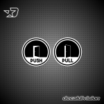 Push and Pull Door Disc Stickers